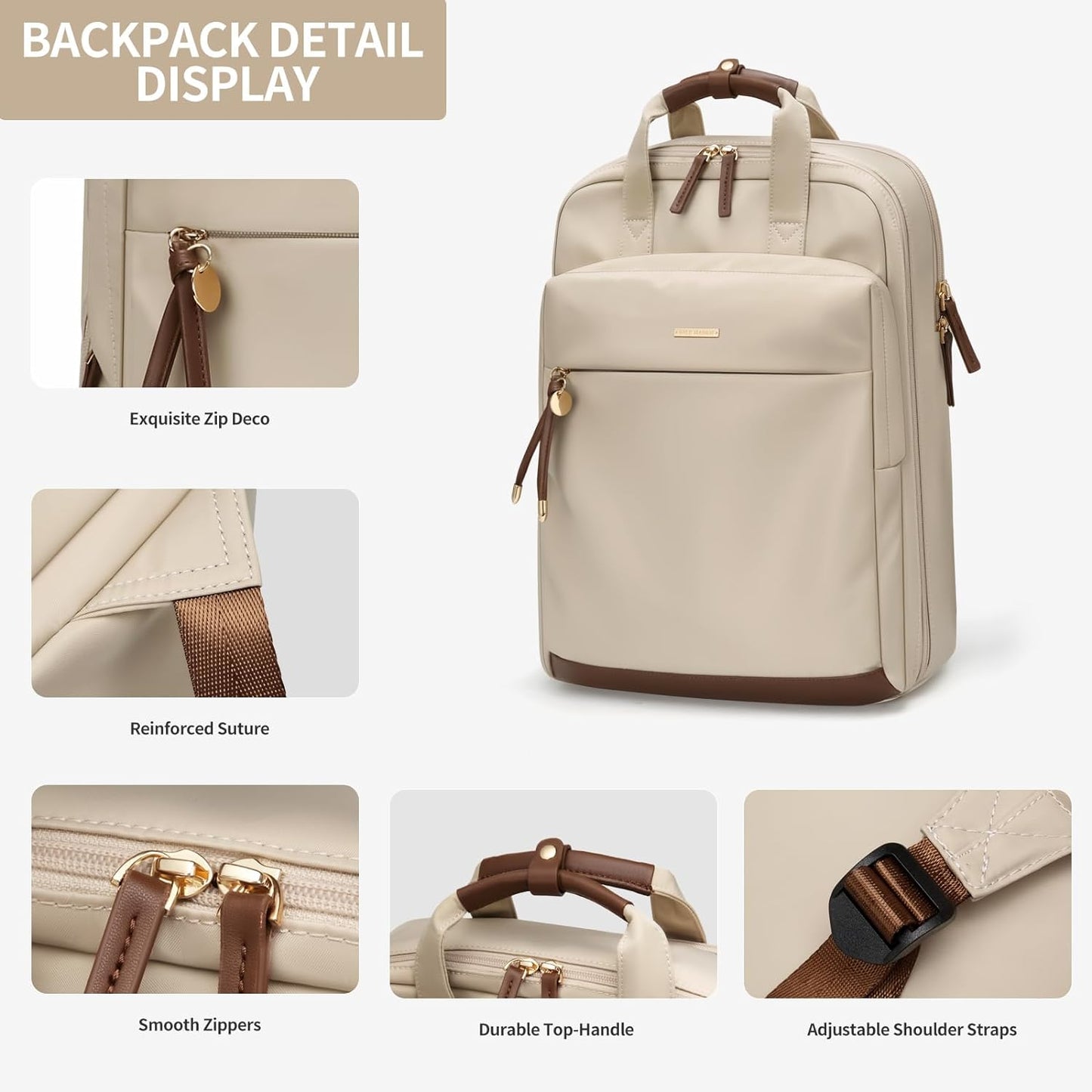 Women Laptop Backpack with Smart Tote Design TEST！！！