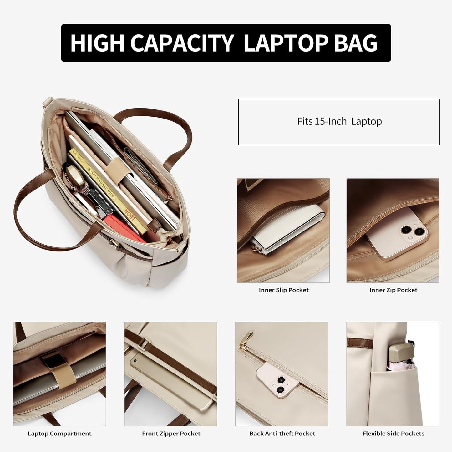 Women's Laptop Tote Bag Work Travel Stylish Handbag TEST！！！